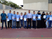 يافا: شهادات تميز في مجال البحث العلمي والتكنولوجي لطلاب مدرسة أجيال الثانوية